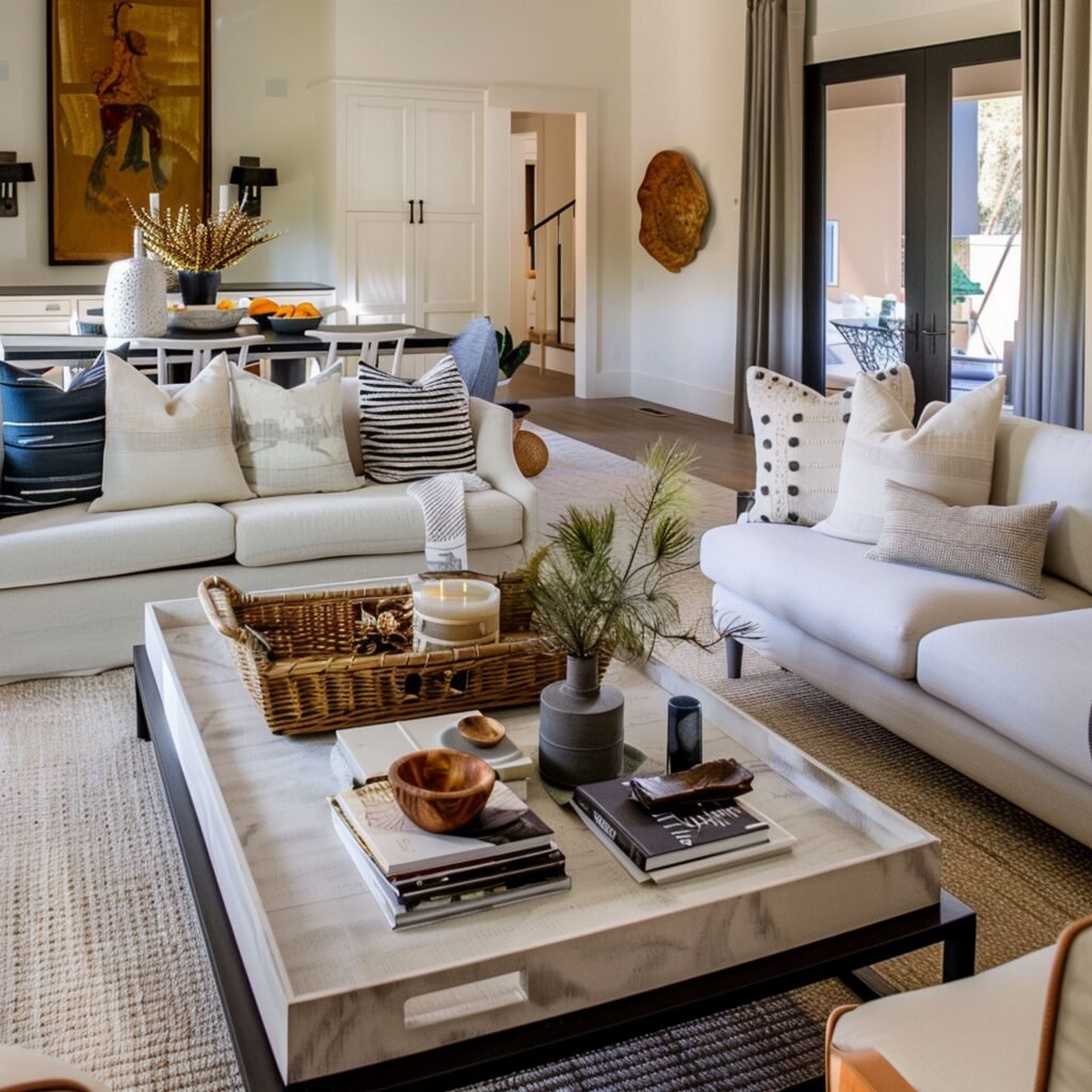 living room with couch table sign that says new york (1)